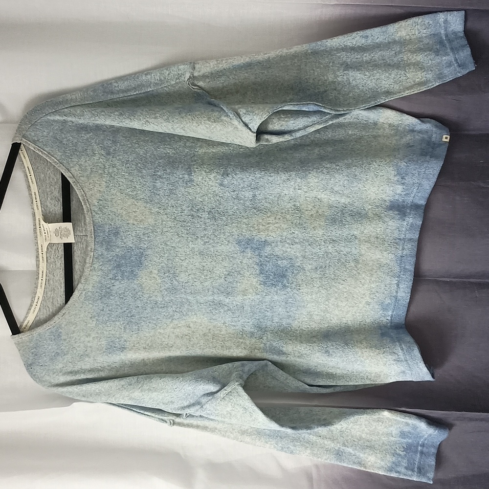 Lucky Brand Light Blue Tie Dye Top L